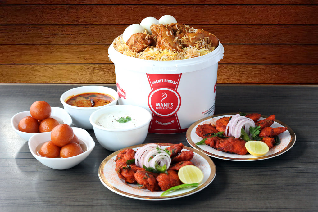 Chicken Biryani Bucket Combos Mani's Dum Biryani